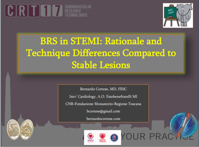 BRS in STEMI: Rationale and Technique Differences Compared to Stable Lesions